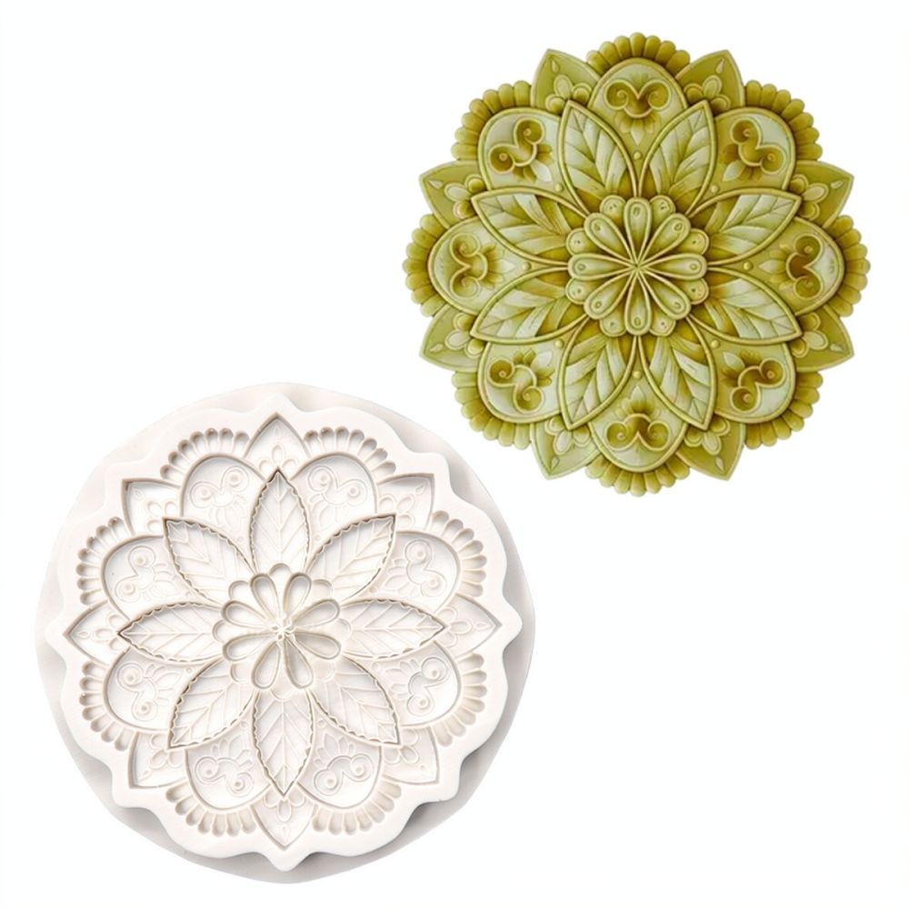 Silicone Epoxy Resin Molds Set - قالب سيليكون دائري على شكل زهرة،