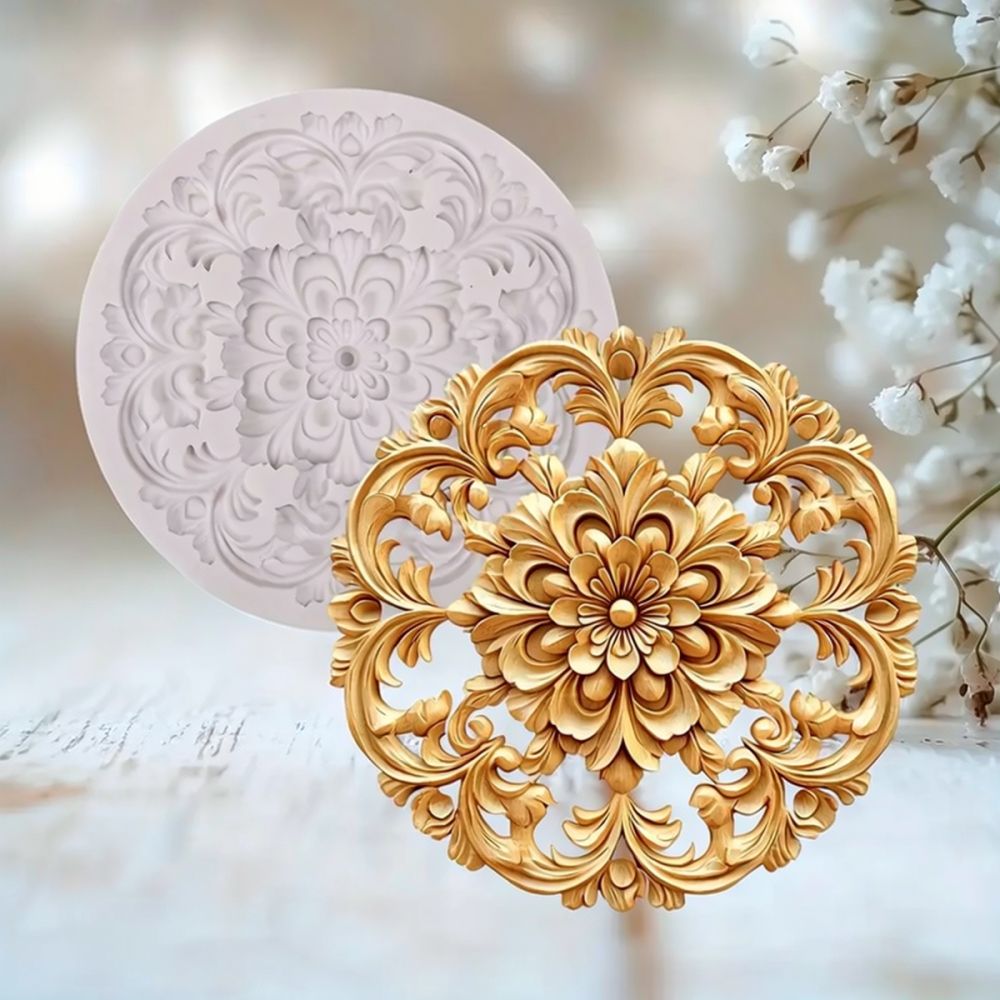قالب سيليكون دائري على شكل زهر - مراجعة Silicone Epoxy Resin Molds Set وسعره