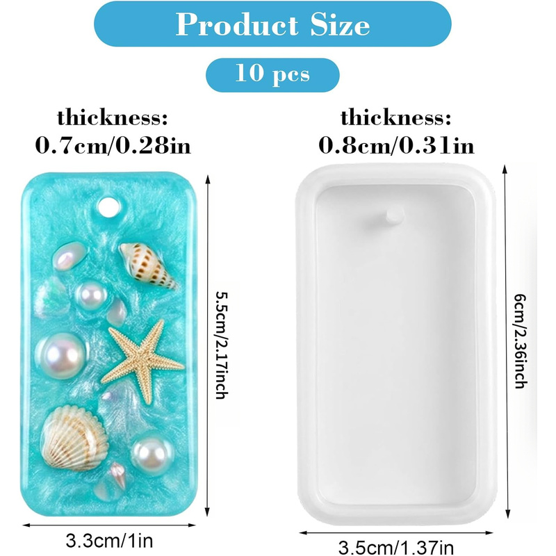 10 قوالب صب للمجوهرات المصنوعة - مراجعة Silicone Epoxy Resin Molds Set وسعره