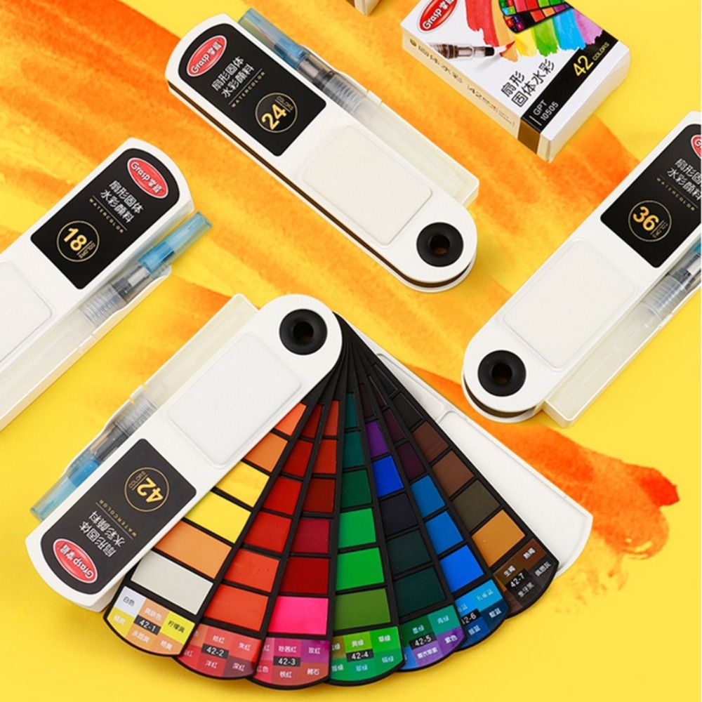 مجموعة ألوان مائية قابلة للطي  - مراجعة Watercolor Paint Set Solid Pigment وسعره