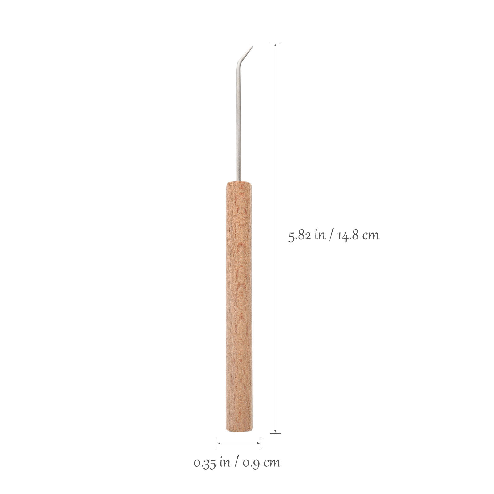 1 قطعة، خطافات كروشيه بمقبض خش - مراجعة Wooden Crochet Hooks Ergonomic Handle وسعره