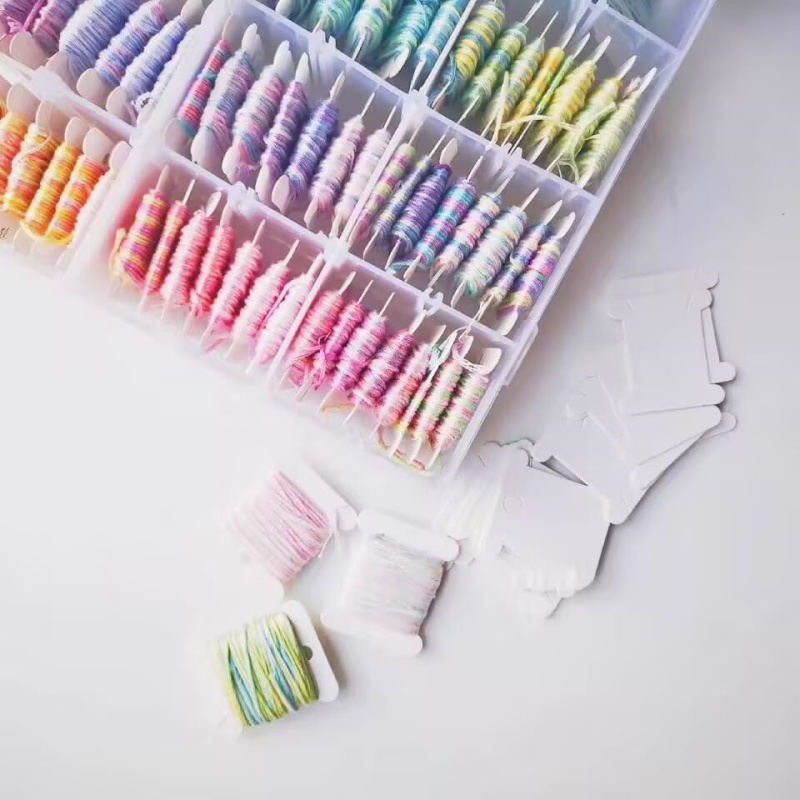 مجموعة واحدة من بكرات خيوط الت - مراجعة Cotton Embroidery Thread Skeins وسعره
