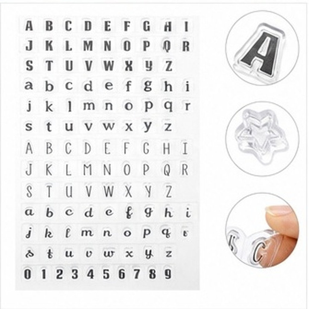 4 قطع من أختام الحروف الأبجدية - مراجعة Clear Silicone Stamps For Card Making وسعره