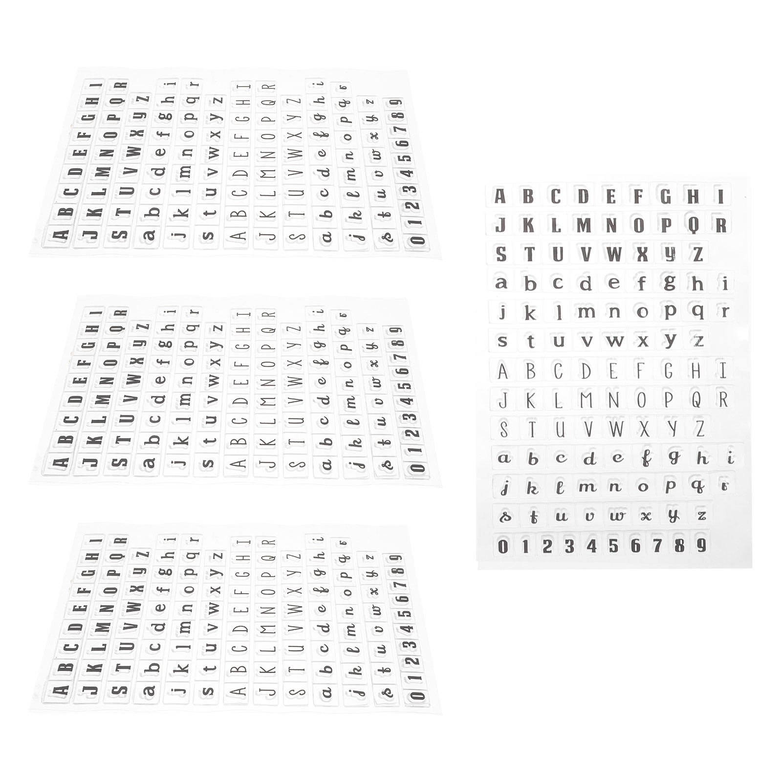 4 قطع من أختام الحروف الأبجدية - مراجعة Clear Silicone Stamps For Card Making وسعره