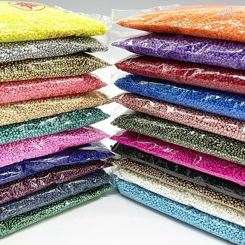 خرز زجاجي ملون 10 جرام بتأثير  - مراجعة Glass Seed Beads 2Mm Jewelry Making وسعره