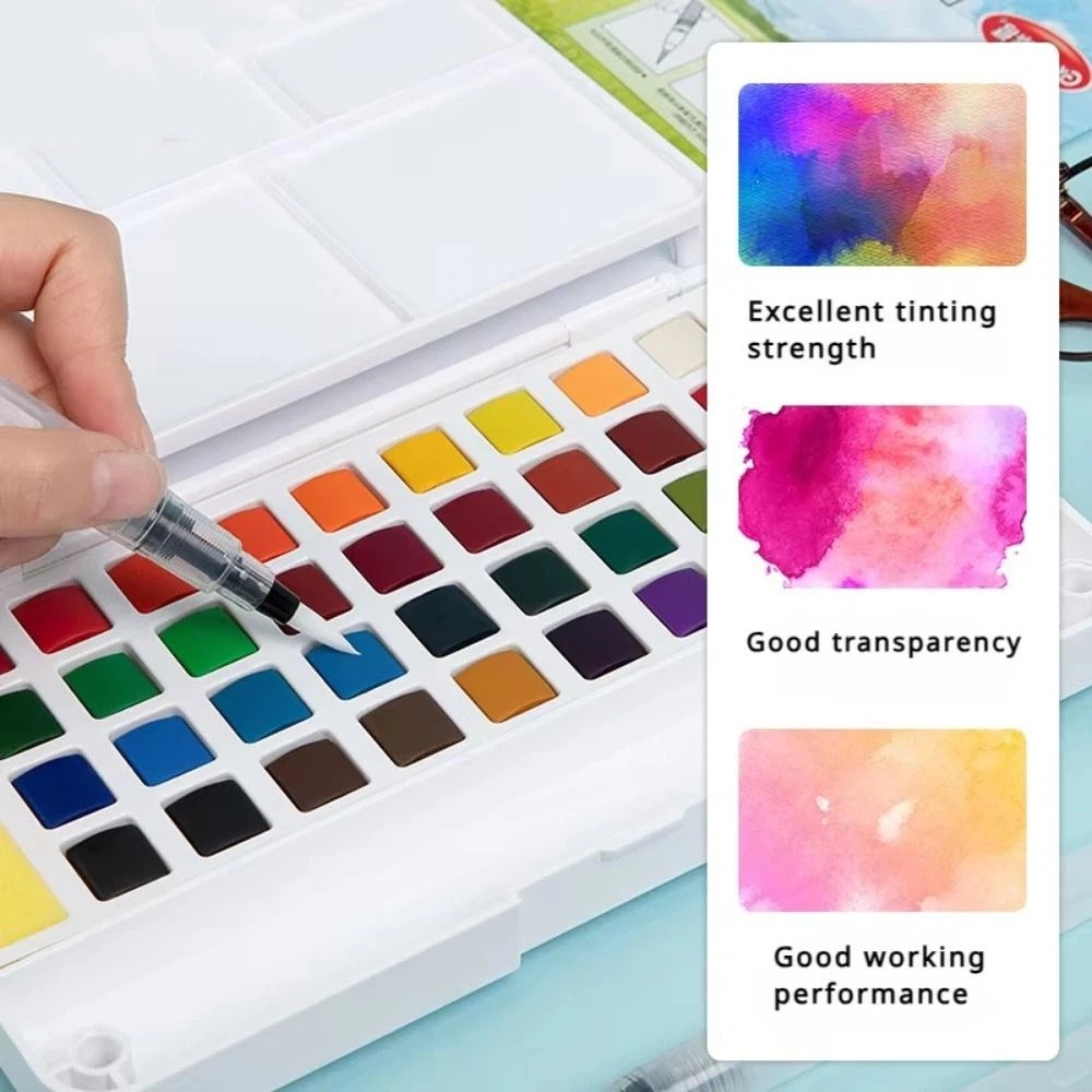 مجموعة ألوان مائية صلبة 12/18/ - مراجعة Watercolor Paint Set Solid Pigment وسعره